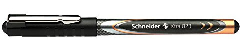 Schneider Schreibgeräte Tintenroller Xtra 823, Konusspitze aus Edelstahl, 0,3, schwarz, Carbon-Optik