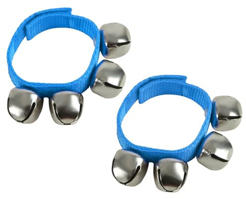 A-Star Wrist Jingle Sleigh Bells mit Nylonband – Paar – Blau