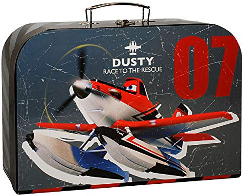 alles-meine.de GmbH Kinderkoffer Planes Dusty - Groß - Puppenkoffer Koffer Reisekoffer aus Pappe - Flugzeuge Fahrzeug Jungen