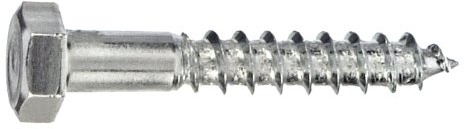 Connex KL3142080 - Vite a testa esagonale per legno, 1.000 g, zincato, 12 x 80 mm