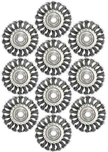 10 Flat Twist Knot Wire Wheel Brush 100mm M14 x 2 Deburring Angle Grinder AT931