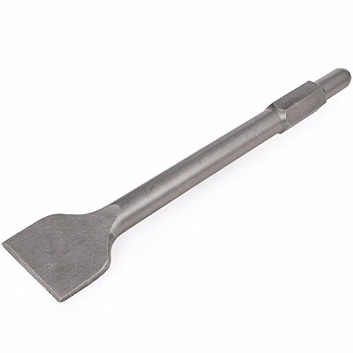 XtremepowerUS Wide Tile Chisel Bit for Demolition Jack Hammer 1-1/8 Hex 3 x 12 Long Flat Removal Chisel Scraping Construction Concrete Breaker Punch Drill