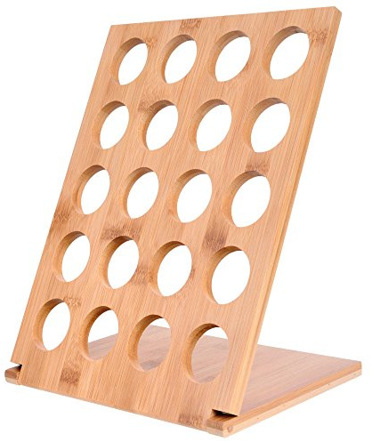 GRÄWE Kaffeekapsel-Halter aus Bambus für z.B. Cafissimo-Kapseln, 27 × 16 cm - Kapselständer für 20 Kaffeepads