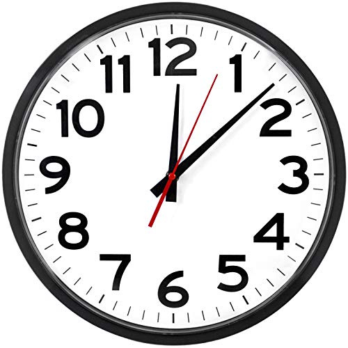 The Ultimate Wall Clock |14 Inch | Modern | Atomic | Analog | Home | Office | School | Gym | Indoor | Outdoor | Sets Automatically | Unbranded | Classic | Black | Battery Operated | Modern Décor