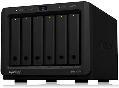 SYNOLOGY DiskStation DS620slim 6-Bay NAS [2.5 SATA HDD/SSD. 2x Gigabit LAN. 2x USB 3.0. 2GB RAM]