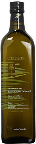 Charisma Extra Natives Olivenöl aus Kreta, 1L | – Kaltgepresst, 100 % Griechisch, Fruchtig & Mild – In Glasflasche