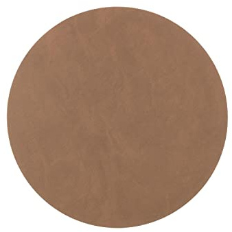 LindDNA Tischset Circle aus Recyceltem Leder in der Farbe Brown, Maße: 30cm x 30cm x 0,2cm, 981176