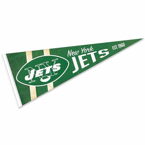 WinCraft New York Jets Throwback Vintage Retro Pennant Flag