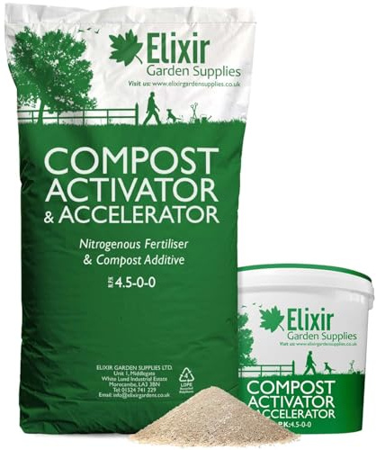 Elixir Gardens Compost Activator & Accelerator/Compost Maker 4.5-0-0 Various Sizes 250g-25kg | 5kg Bag | Treats over 37sqm