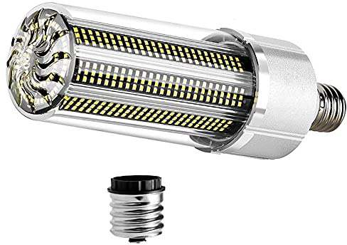 AUFWH Super Bright LED E27 Bulb di mais 25W-54W Lampada a LED 110V 220V Smart IC IC E39 E40 Big Power for Outdoor Playground Warehouse Lighting-Testa di conversione 25W + E40_bianco caldo