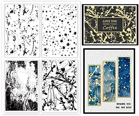 GLOBLELAND Klare Stampl Ink Spot Hintergrund Transparente Stempel B Silikonstempel C Clear Stamps für für DIY Journal Scrapbooking Fotoalbum Kartenherstellung