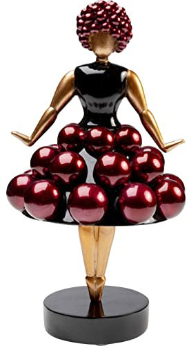 Kare Design Deko Figur Primaballerina Pom, Lila, Deko Objekt, Deko Figur, Stahlstange, handgearbeitet, handbemalt, 35x19x19cm (H/B/T)