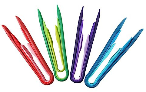 12pcs Pasta Tongs Salad Tongs Plastic Serving Tongs Bread Tongs Plastic Tongs Food Clamp Tool Vegetable Tongs Pliers Purple Spaghetti Pp Plastic Food Clip Food Clip