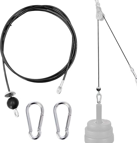 Gym Kabel Draht Fitnessgerät Stahlseil Kabelzug Fitness Stahlkabel Gymnastikkabel aus Stahl Stahldraht Seil Fitnessgeräte für Zuhause Latzug Krafttraining Home Gym Riemenscheibensystem