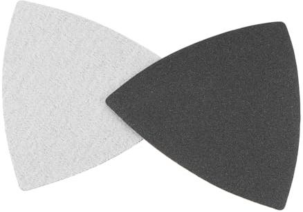 CoCud 30 Pcs Disques de Ponçage Triangulaires 3-1/2 Pouces Grain 180 | à Boucle et à crochet pour Ponceuses Oscillantes, Papiers de Verre Triangulaires en Carbure de Silicium