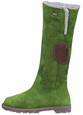 MJGkhiy Botas altas mujer con tacón vaquero boots moda tobillo boots Chunky Western Botas largas cálidas botas equitación cremallera botines botines botas camperos tejanos altos, Verde, 42 EU