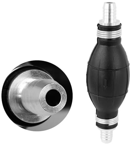6/8/10/12mm Auto Universal Kraftstoffpumpe Gummi Manuelle Übertragung Flüssigöl Hand Primer Glühbirne Rohr Aluminium (Color : 12 mm)