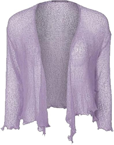 KIRAN FASHION Damen-Bolero, 3/4-Ärmel, Feinstrick-Bolero, bauchfrei, dehnbar, Einheitsgröße