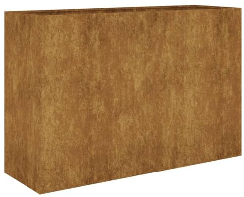 Hochbeet aus Metall, Freistehende Hochbeete Pflanzkübel Pflanzbeet Blumentopf Cortenstahl-Hochbeet für Balkon & Garten, 120x40x80 cm