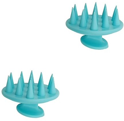 MAGICLULU 2 Stück Shampoo-kopfhaut-massagebürste Dicke Silikonborsten Duschbürste Für Kopfhaut Und Gesicht Badebürste Für Die Haar- Und Kopfhautpflege