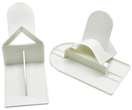 NAMOARLY 4 Pièces Fondant Lisse pâte d'amande ustensiles à pâtisserie spatule Gateau grattoir à gâteaux gâteau Plus Lisse truquer grattoir à Fondant Angle Droit Moule a Gateau Blanche