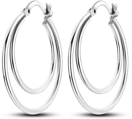 CYCUFF 925 Sterling Silber Hoop Ohrringe Bunte Cubic Zirkonia Schmuck Ohrringes für Frauen Set Ohrring Geschenke für Sie