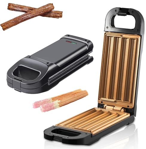 Churro Maker Machine, 850W Non-Stick Electric Snack Dessert, Make 4 Churros in 10 Minutes, Oil-Free Spanish Doughnuts, Easy Clean, Healthy Fresh No Fry
