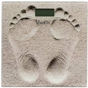 Botti Sandy Elektronische Badezimmerwaage | Großer Messbereich bis 180 kg | Hohe Wiegegenauigkeit von 100 g | LED-Anzeige | Automatische Abschaltung | Gehärtetes Glas für Haltbarkeit