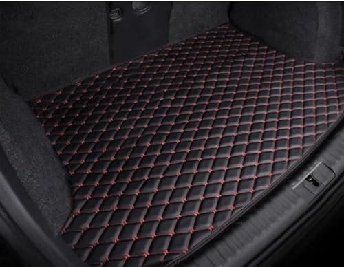 Auto Kofferraummatte Für Jeep Für Compass Für MP Für 552 2017~2021 Kofferraum Matte Schmutzabweisend Vollständig Umgeben Kofferraum Matte Hinten Fracht Tablett Auto Kofferraum Teppich(Black Red)