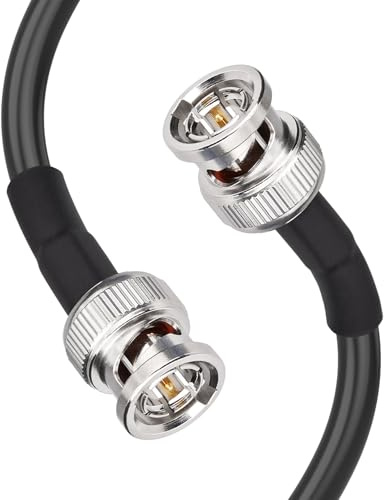 Superbat Cavo Video SDI 6G 15m BNC 75 Ohm Maschio a Maschio RG59 Flessibile | 1 Pezzo, Doppia Schermatura, Placcati Oro, HD/3G/6G, Compatibile con 4K, per Blackmagic, Videocamere, Convertitori, Monitor