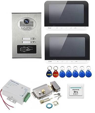 ZXLPHAZ Video Intercom 7 Inch Wifi Wireless Video Door Phone Doorbell Intercom System For 2/3 Units Apartment Easy Installation (Size : V70MG-660-1V3-lock) (V70MG6601V2lock)
