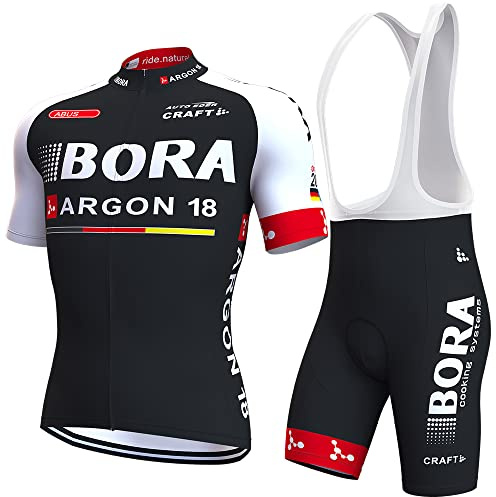louizumify Professionelles Herren-Kurzarm-Radtrikot aus Performance-Material mit 3 Taschen für Jede Gelegenheit