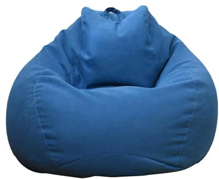 Xummpxuk Bean Bag Chair Cover, Fine Velvet Cotton Bean Bag Chair Without Filling, Lazy Sofa Cover with Storage Pocket, Removable and Washable Bean Bag Sofa Cover with Zipper