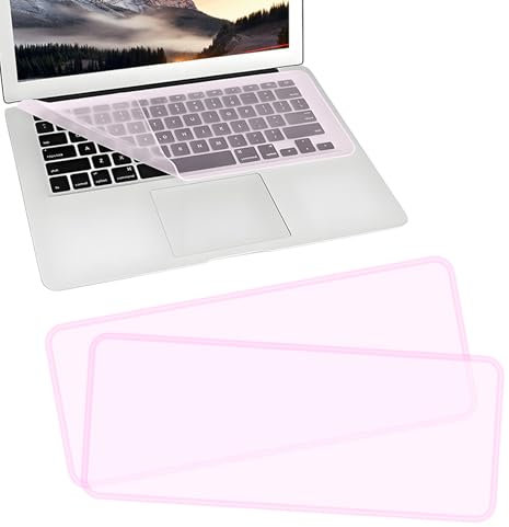 EKIND 2 Sheets Universal Waterproof and Dustproof Keyboard Cover for 15-17 Inch Laptops, with Keypad Keyboard Cover Size (L:14.17 x W:5.08), Ultra Thin Silicone Skin Protector (Pink)