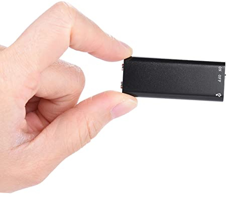 Tomvorks 8 GB Mini USB Registratore vocale Audio Digitale Dittafono Lettore Musicale MP3 Dispositivo di Registrazione Portatile 96 Ore File registrati per lezioni Riunioni Colloquio di Classe