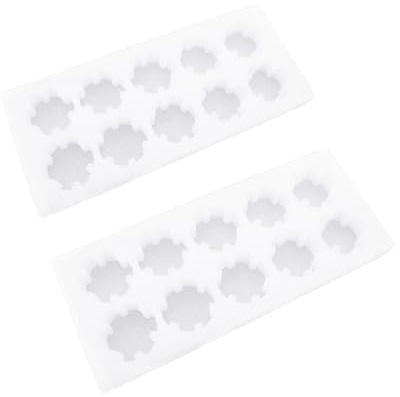 BESPORTBLE Stoßfester Eierhalter aus Lebensmittelechtem Schaumstoff 10-fächer Eieraufbewahrungsbox Leicht und Schützend Große Kapazität für Küche und Gastronomie