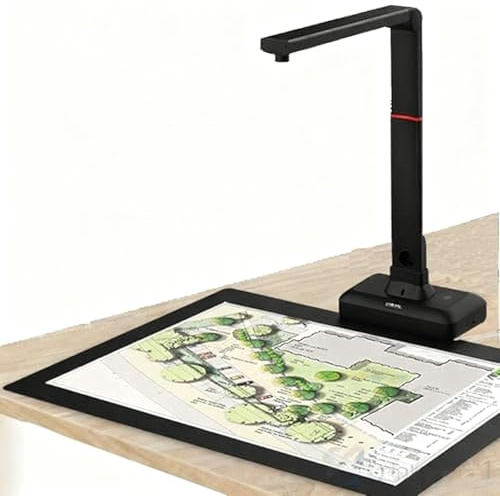 GEHPYYDS Scanner à Plat S21 A2,Scanner Grand Format 23 MP pour Livres et Documents,Technologie de lissage Automatique des Pages Courbes,Reconnaissance Optique de caractères (OCR),Compatible Windows