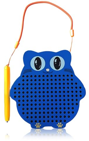 OPVYAEU Pizarra Magnetica Infantil, Pizarra Magnético para Niños, Tableros de Dibujo Magnético con Lápiz y Mapa, Tablero de Pintura Mágica para Niños Educación Familiar y Educación (Azul)