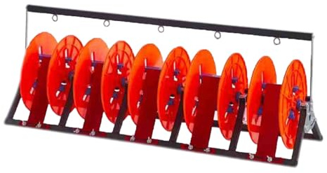 Supporto per Bobine di Filo Resistente, Supporto per distributore di Cavi da 1 a 5 Bobine, Organizer Pieghevole in Acciaio al Carbonio per Corde, Paracord e Bobine di Cavo (Fino a 5 Bobine)