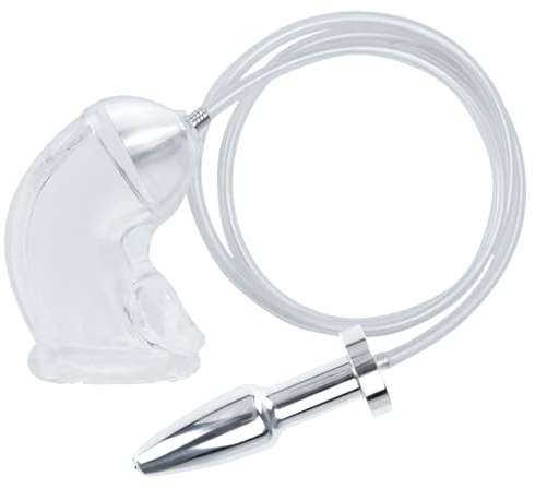 JiXGzAo Dilatateur 2 En 1, Manchon De Pénis Pour Urètre Avec Bouchon Anal Creux En Acier Inoxydable, Dilatateur Anal, Urinoir, Pisse, Lavement, Douche Anale, Jouet Sexuel Extrêmement Érotique
