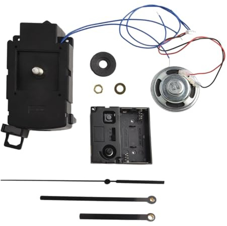 URPIZY Pendeluhr Uhrwerk Quarz mit Musik Schlagwerk und Lautsprecher für Reparatur oder DIY Gestaltung inkl. Zeiger Set