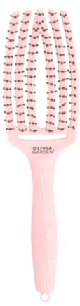 Olivia Garden FingerBrush Double Bristles Pastel Pink | Cepillo con Púas en Doble V Medium | Edición Color Rosa