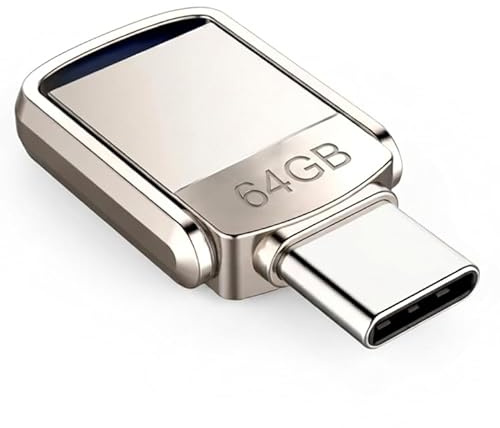 64GB USB Memory Stick 3.0 Dual Flash Drive Memory Stick, Type-C & USB 3.0 Swivel Design, High-Speed Portable Thumb Drive Compatible with PC Tablet Smartphone for Photos, Videos, and Files Storage