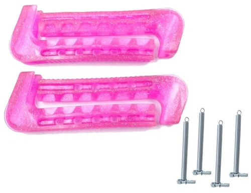 Qomcsrl 1 Paio di Protezioni per di Pattino da Ghiaccio in Plastica Morbida per Pattini da Ghiaccio per Donne e Bambini Rosa