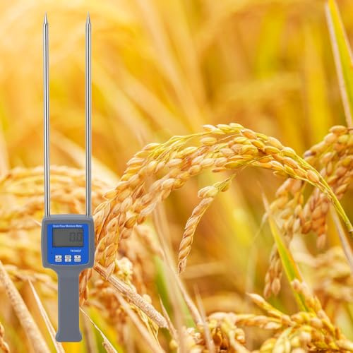 Misuratore di umidità per fieno con corpo portatile, Misuratore di umidità con display LCD, Rilevatore di umidità digitale Strumento multifunzionale per agricoltori e lavoratori