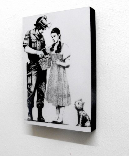 6 X 4 (postcard size) Block Mounted Print Banksy Dorothy Stop & Search Graffiti