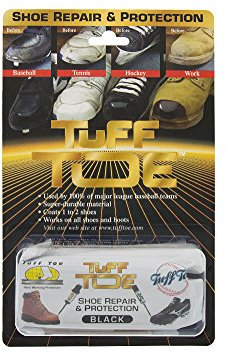 Boot Toe Protector Adhesive, Shoe Glue Toe Protectors for Shoes & Work Boots - Waterproof, Heat Resistant, Heavy Duty Protective Layer & Shoe Repair Kit - Easy Application, Covers 2 Shoes, Black Color