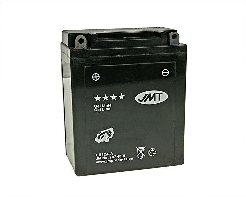 JMT Batterie 12 V 12 Ah (YB12A-A) [wartungsfrei & versiegelt] kompatibel mit Kawasaki EN 500 A Typ EN500A, Yamaha XJ 650 H Typ 4Ko, XS 400 SE Special Typ 4G5, XJ 600 N Typ 51J