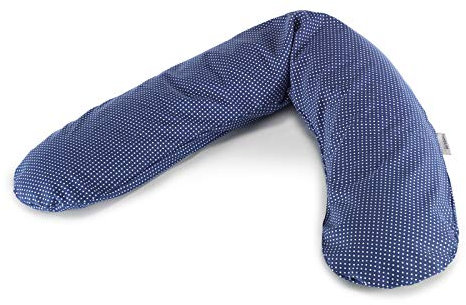 Das Original Theraline Stillkissen | 190 cm | Dinkelfüllung | inklusive Bezug Punkte marine