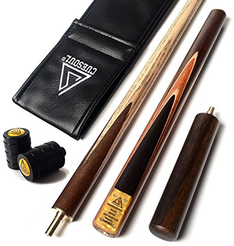 CUESOUL 57 Handcraft 3/4 Joints Snooker Queue mit Verl?ngerung/Gelenk Protector verpackt in Kunstleder Cue Bag (D305)